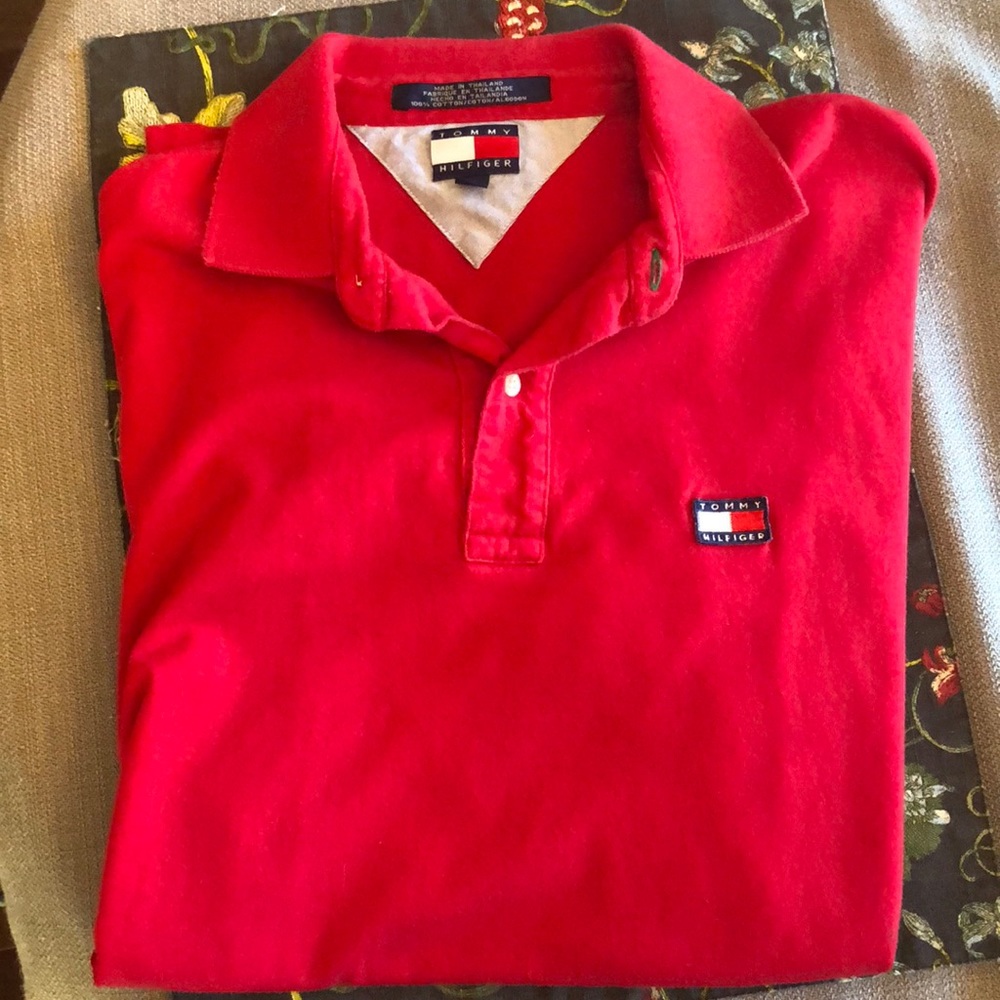 Vintage Tommy Hilfiger embroidered polo shirt.